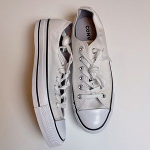 NWOT Converse All Star - White Glitter US Size 8.5 Women Unisex